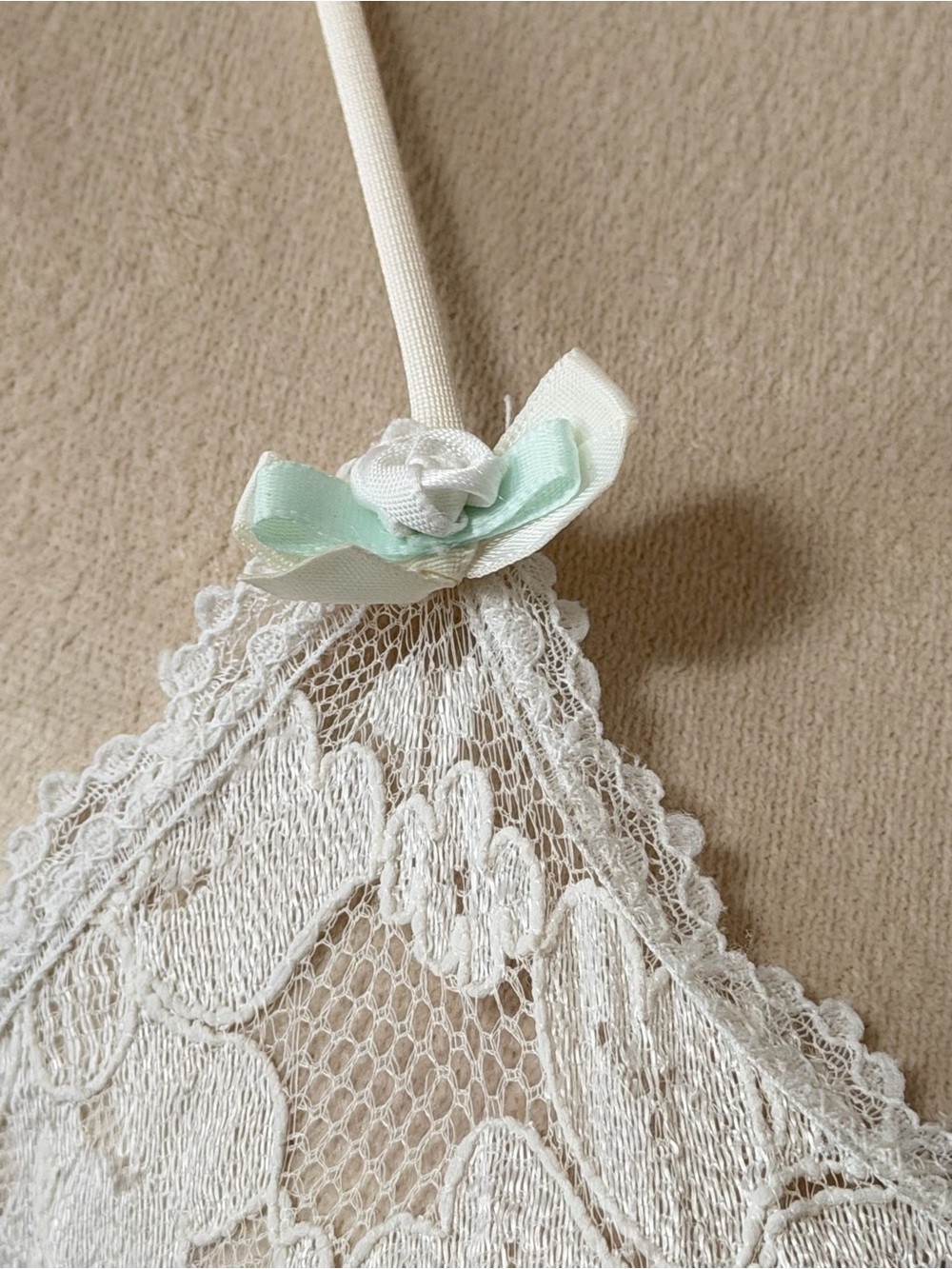 Vintage Henson Kickernick Nightgown Lace Maxi Slip Dress Ivory Nylon Rayon Sz L - Picture 7 of 12